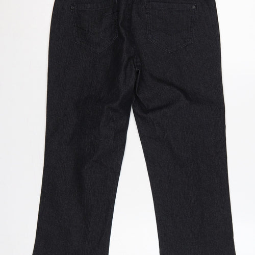 Marks & Spencer Womens Black UK 10 Straight Leg Denim Jeans