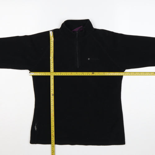Mountain Warehouse Women Black UK 12 Pullover 1/4 Zip Fleece