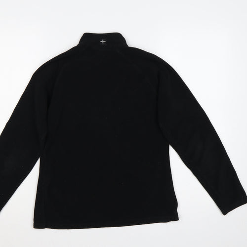 Mountain Warehouse Women Black UK 12 Pullover 1/4 Zip Fleece