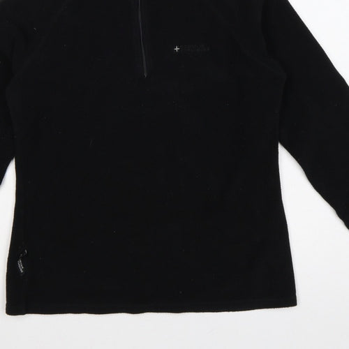 Mountain Warehouse Women Black UK 12 Pullover 1/4 Zip Fleece