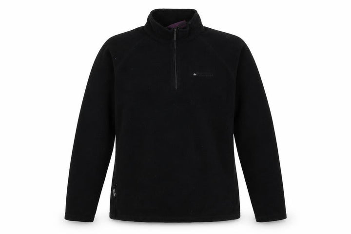Mountain Warehouse Women Black UK 12 Pullover 1/4 Zip Fleece
