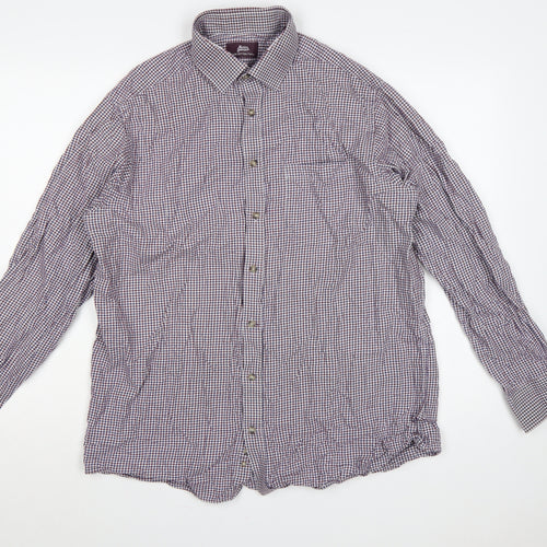 Marks and Spencer Men's Multicolour Check Shirt 16 Slim Fit