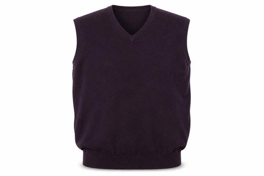 Marks & Spencer Men’s Purple L Pure Cotton V-Neck Knit Vest Jumper