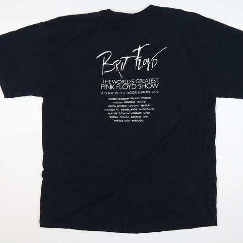 Gildan Men’s Black XL Brit Floyd 2012 Tour Graphic Band T-Shirt
