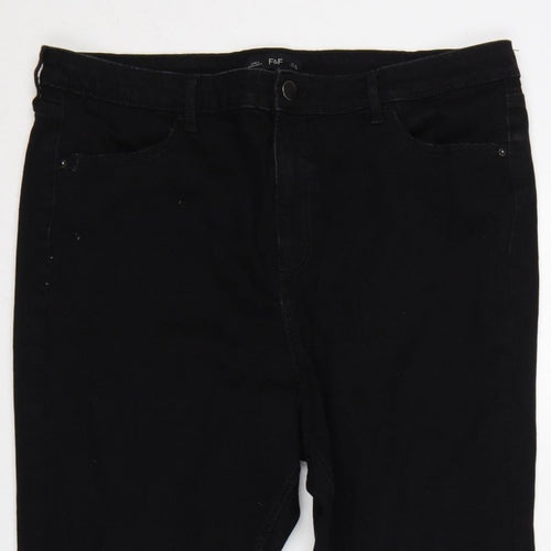 F&F Women Black UK 18 Skinny Denim Jeans 5 Pocket
