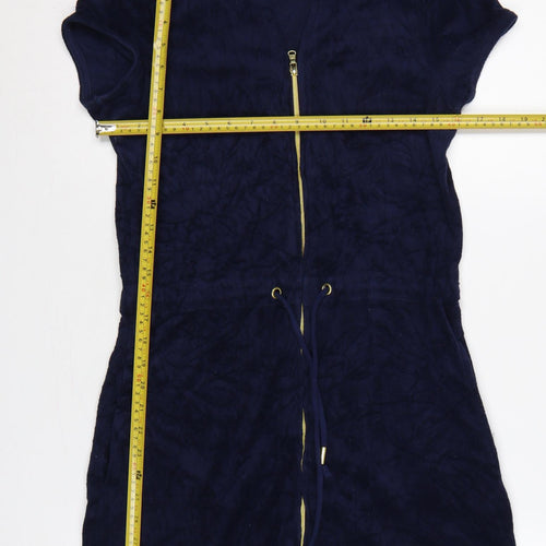 John Lewis Women’s Blue S Hooded Zip Knee Length Shift Dress