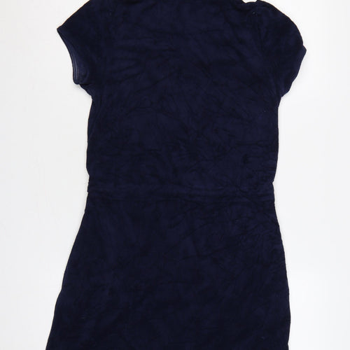 John Lewis Women’s Blue S Hooded Zip Knee Length Shift Dress