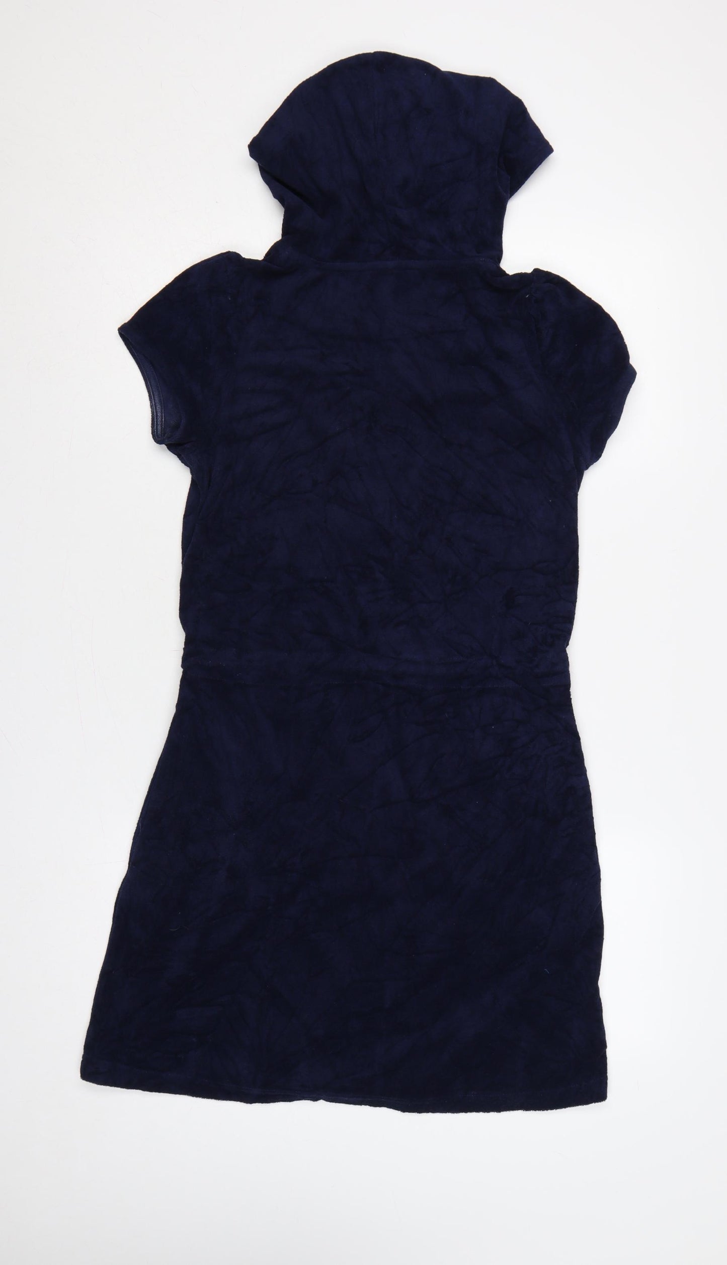 John Lewis Women’s Blue S Hooded Zip Knee Length Shift Dress