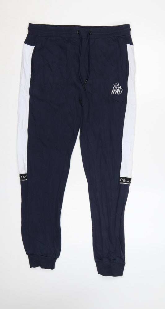 Kings Will Dream Men's Blue M Jogger Sweatpants Logo Drawstring