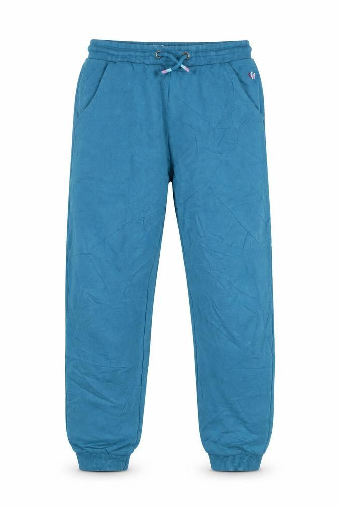 FatFace Girls Blue Size 13 Jogger Sweatpants Drawstring Cotton Blend