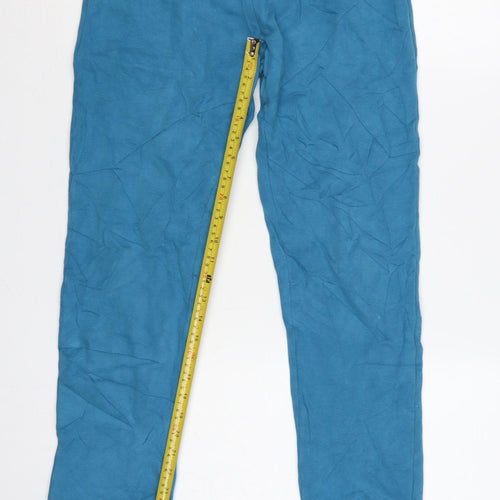 FatFace Girls Blue Size 13 Jogger Sweatpants Drawstring Cotton Blend