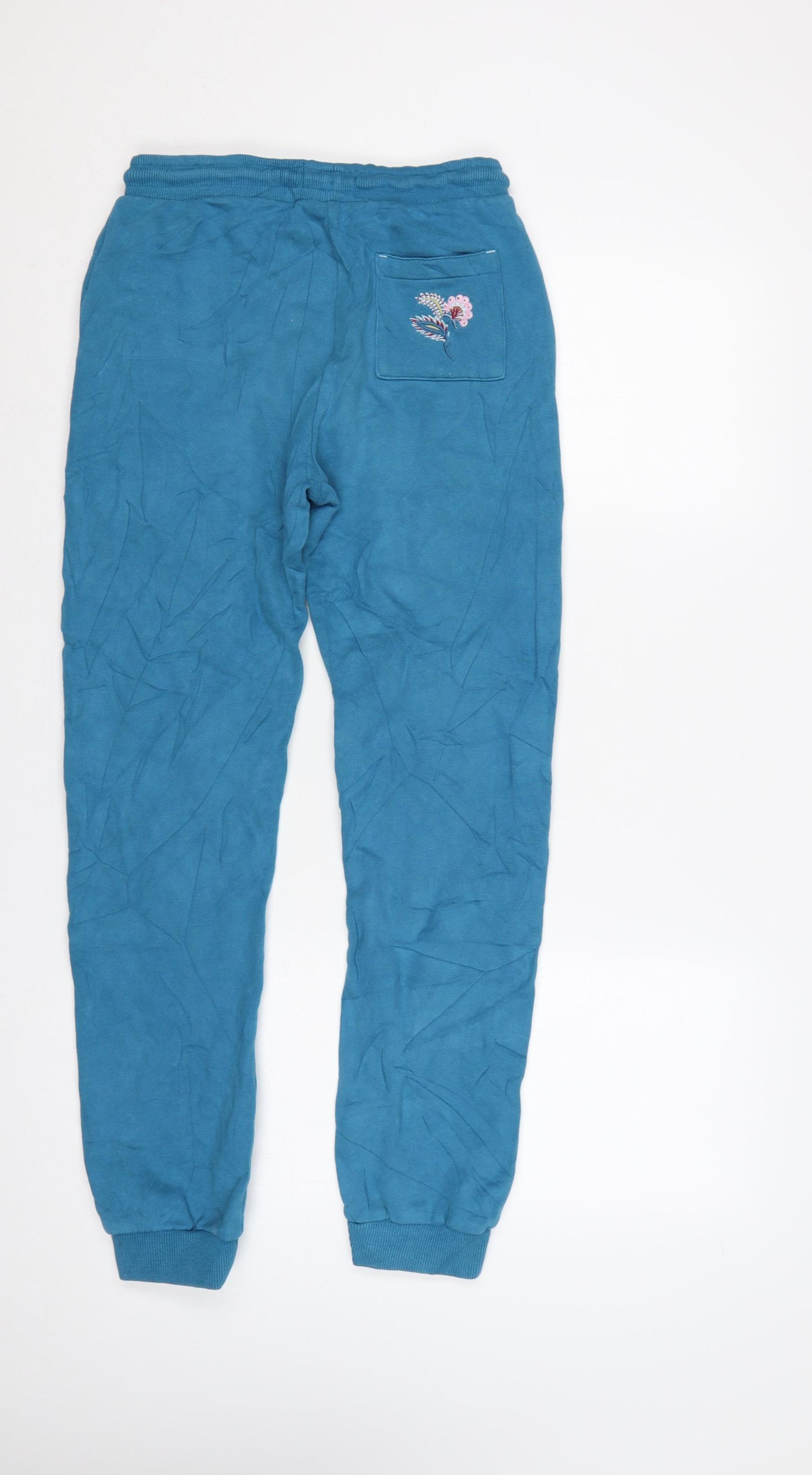 FatFace Girls Blue Size 13 Jogger Sweatpants Drawstring Cotton Blend