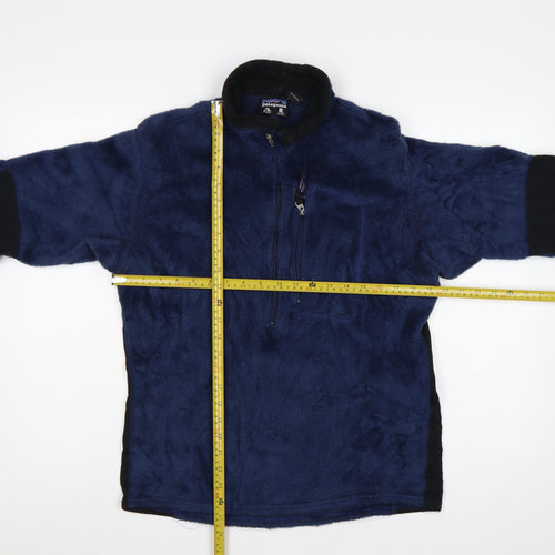 Patagonia Men’s Blue M Polartec 1/4 Zip Fleece Pullover Outdoor