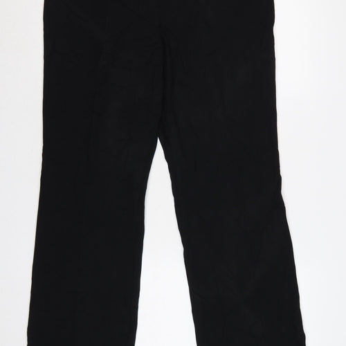 Marks & Spencer Women Black UK 16 Straight Leg Lined Trousers