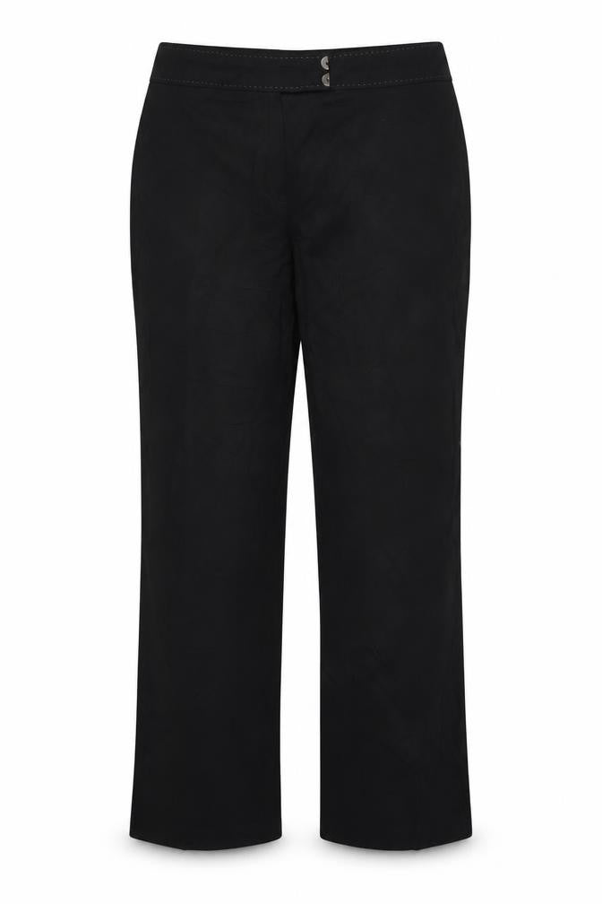 Marks & Spencer Women Black UK 16 Straight Leg Lined Trousers