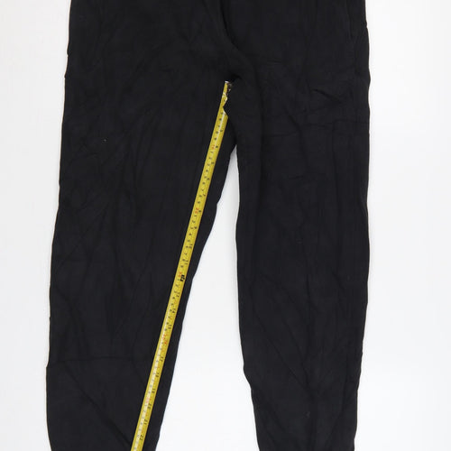 Timberland Men Black M Jogger Sweatpants Logo Drawstring Cuffed