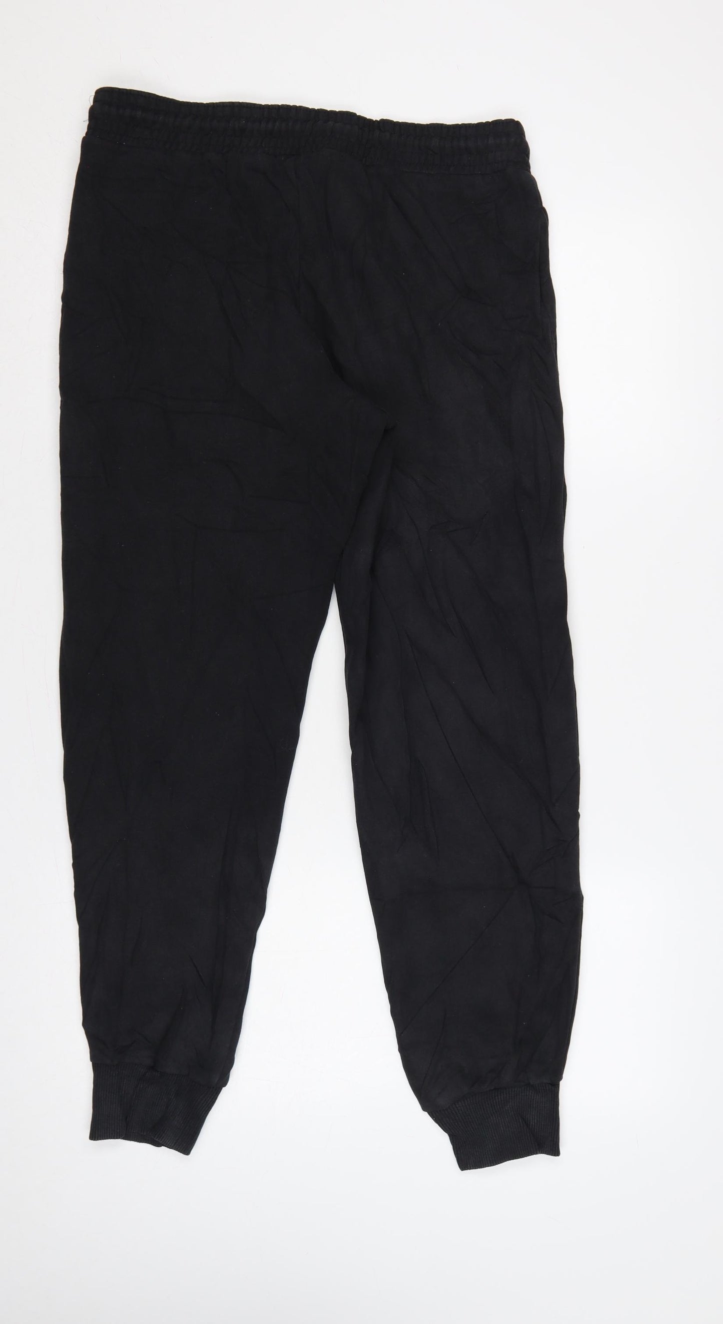 Timberland Men Black M Jogger Sweatpants Logo Drawstring Cuffed