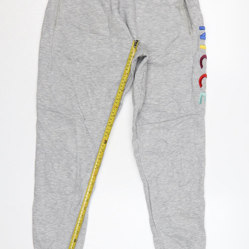 Nicce Men’s Grey Logo Fleece Jogger Sweatpants Size M