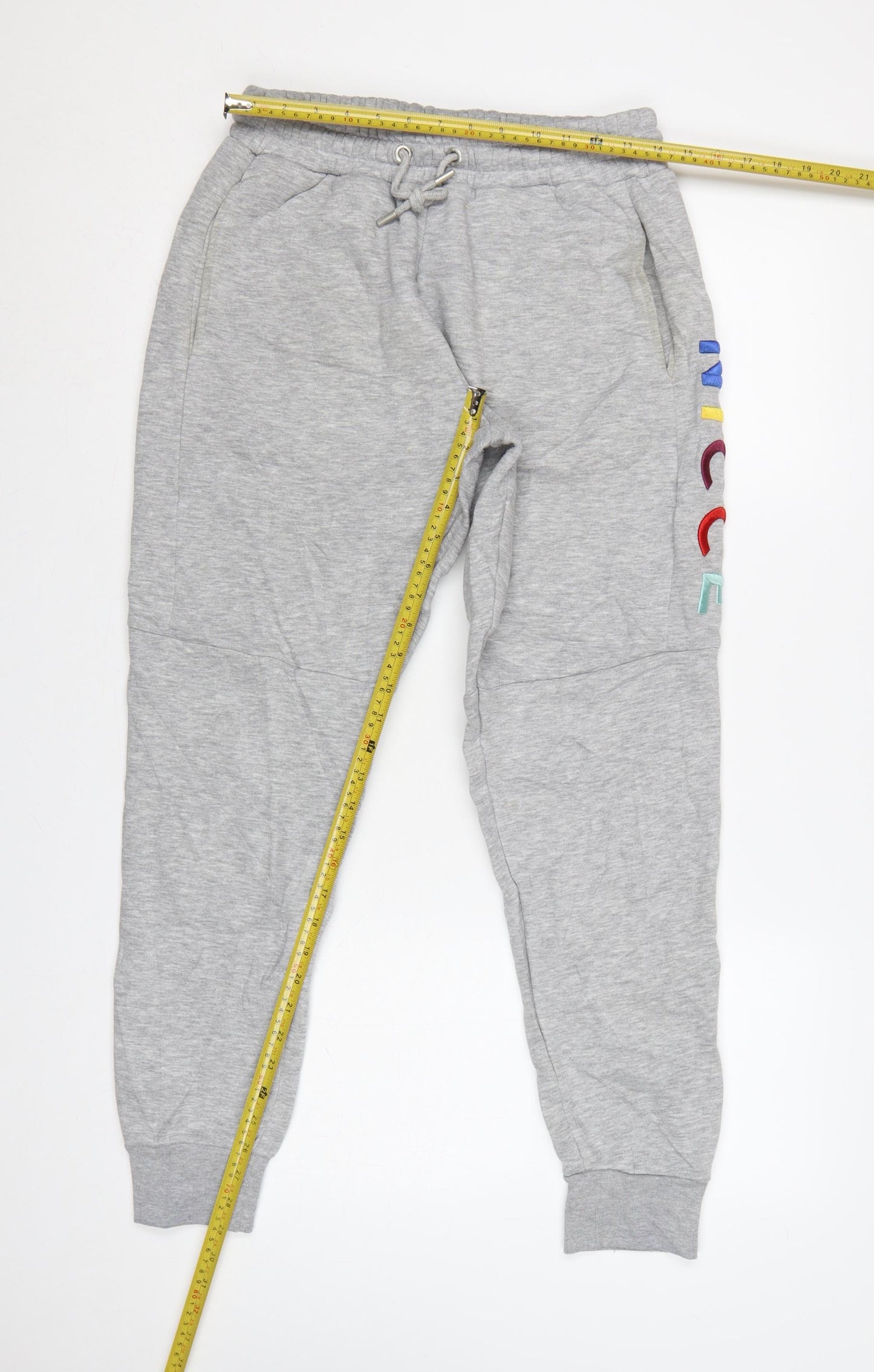 Nicce Men’s Grey Logo Fleece Jogger Sweatpants Size M
