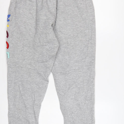 Nicce Men’s Grey Logo Fleece Jogger Sweatpants Size M