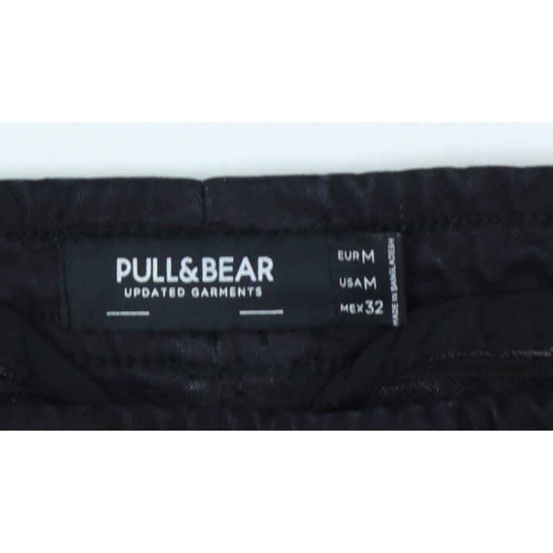 Pull&Bear Men’s Black M Cargo Jogger Trousers Drawstring