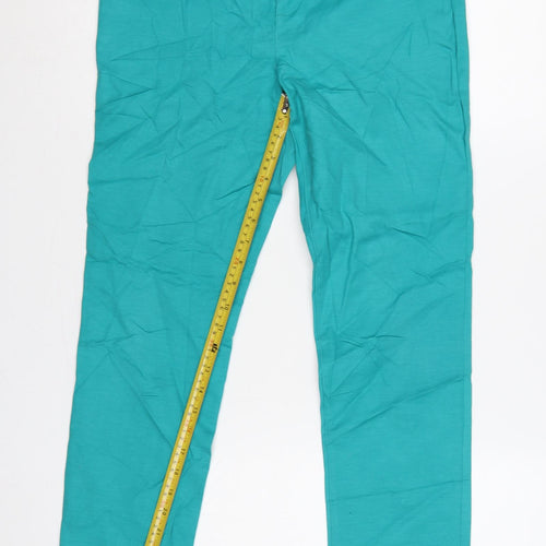 Ecru Women’s Blue UK 8 Slim Tapered Cotton Trousers