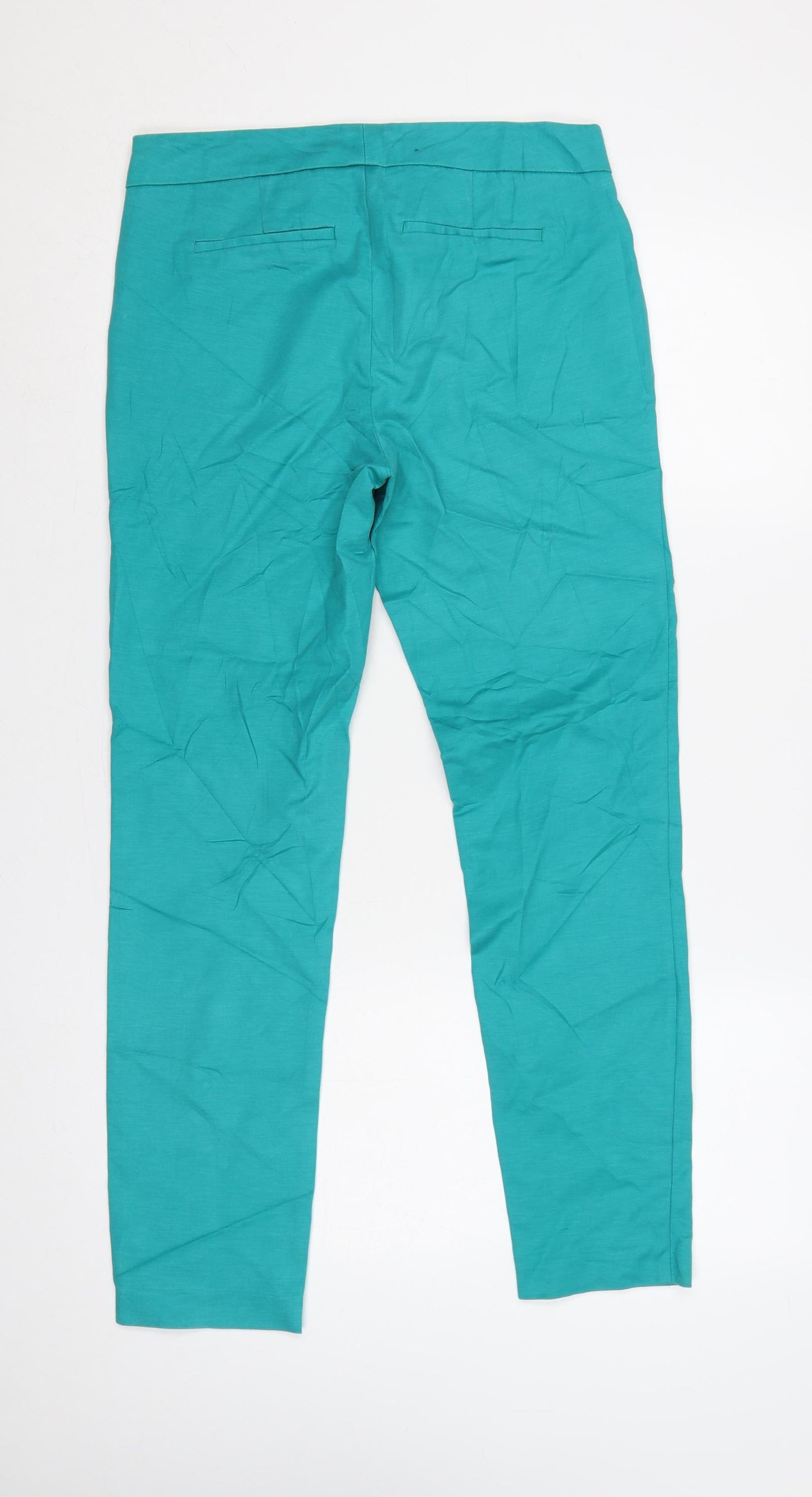 Ecru Women’s Blue UK 8 Slim Tapered Cotton Trousers