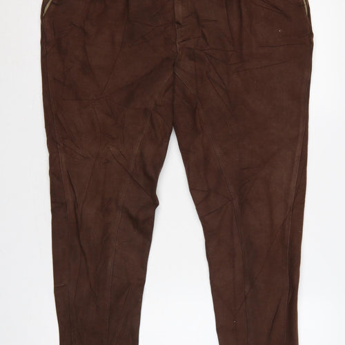 Requisite Women’s Brown Cotton Stretch Riding Trousers Size 36 Pockets