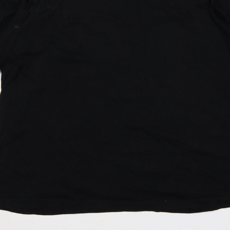 Additional view of Capsule Women Black, size 26, Ruffle 3/4 Sleeve Jersey Blouse
