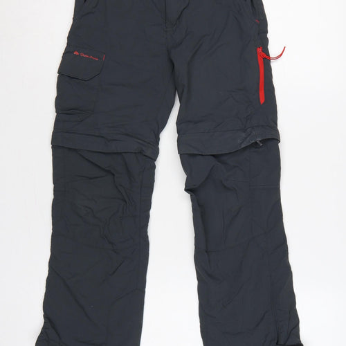 Quechua Boys Blue 10 Years Convertible Cargo Hiking Trousers 26in