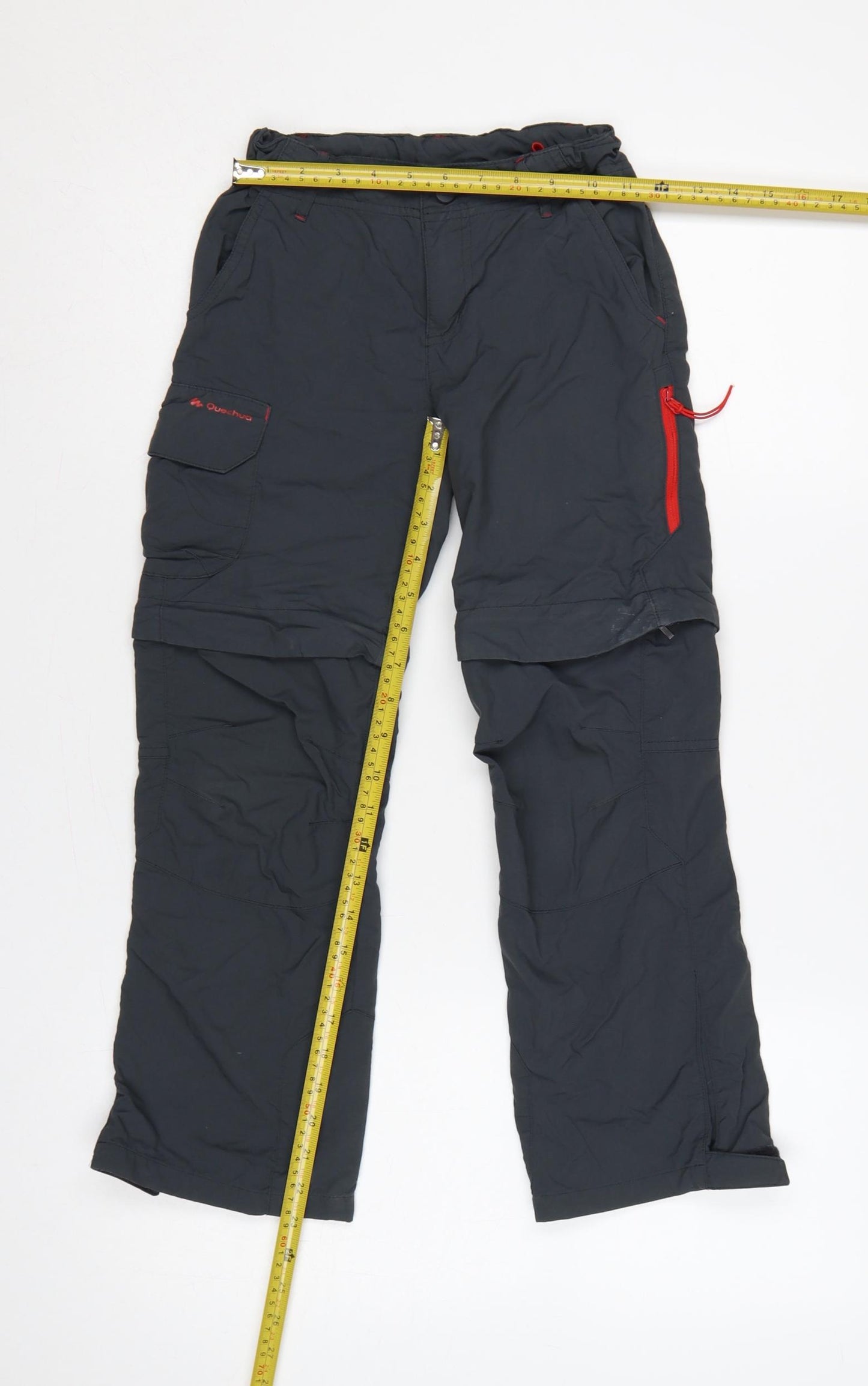 Quechua Boys Blue 10 Years Convertible Cargo Hiking Trousers 26in