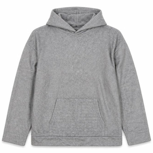 Zara Trafaluc Women Grey M Velour Hooded Pullover Hoodie
