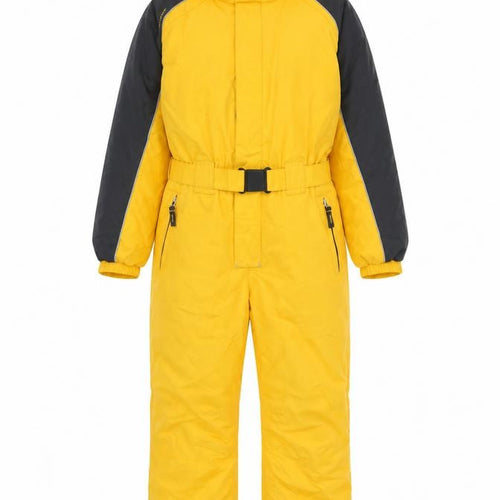 Quechua Boys Yellow 12 Years Ski Snowsuit Hooded Belted