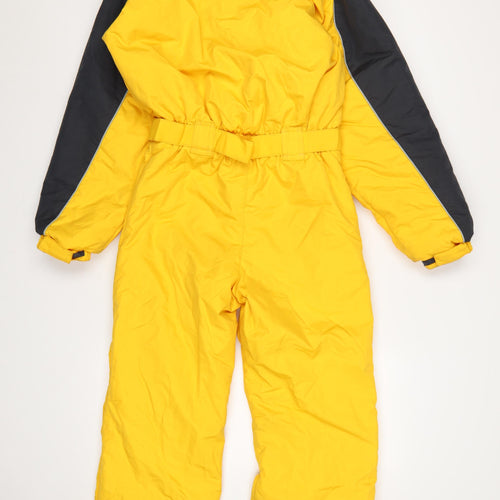 Quechua Boys Yellow 12 Years Ski Snowsuit Hooded Belted