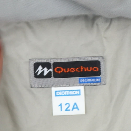 Quechua Boys Yellow 12 Years Ski Snowsuit Hooded Belted