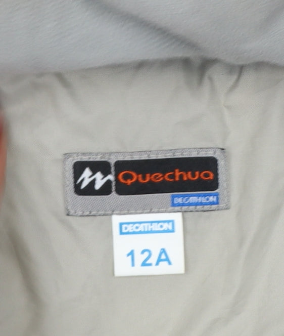 Quechua Boys Yellow 12 Years Ski Snowsuit Hooded Belted