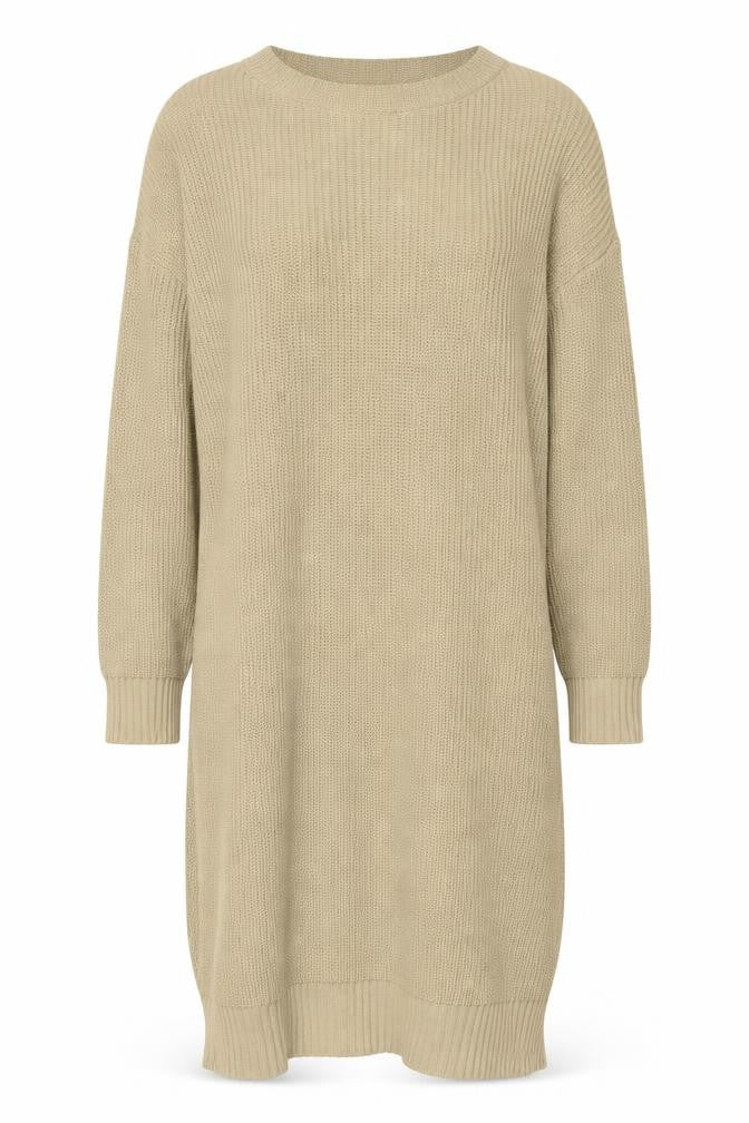 Boohoo Women Beige UK 24 Knit Long Sleeve Pullover Jumper