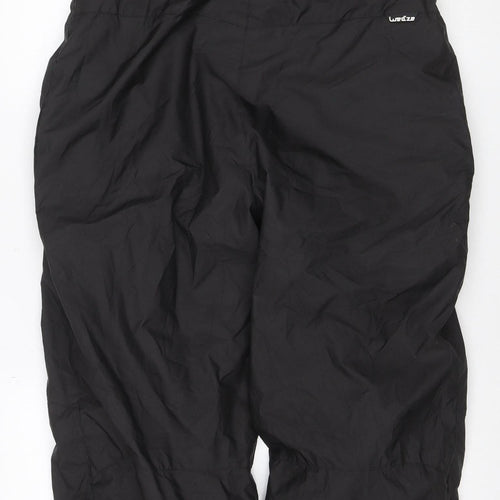 Wedze Men’s Black M Snow Ski Trousers Braces Insulated Waterproof