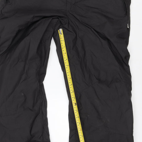 Wedze Men’s Black M Snow Ski Trousers Braces Insulated Waterproof