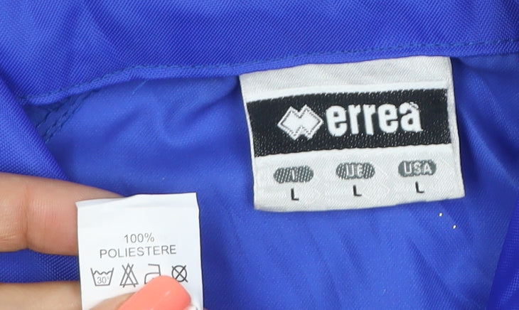 Errea Men’s Blue L Bristol Rovers Football Full Zip Windbreaker Jacket