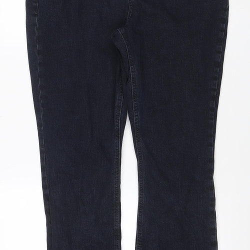 F&F Women’s Black Straight Leg Stretch Jeans UK 18 W35 Dark Wash