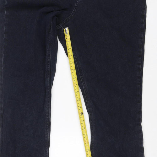 F&F Women’s Black Straight Leg Stretch Jeans UK 18 W35 Dark Wash