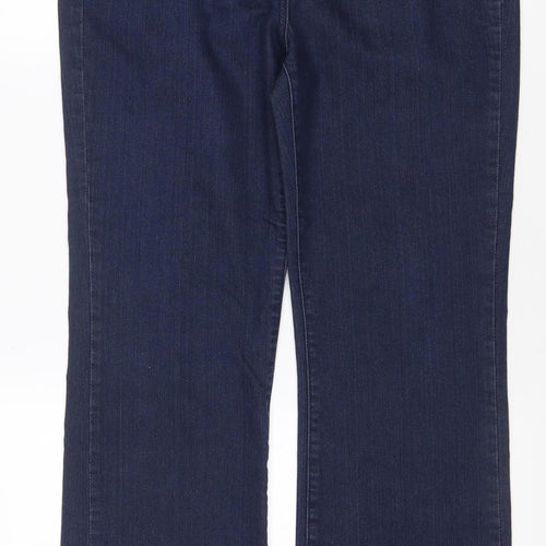 David Emanuel Women’s Blue Bootcut Stretch Jeans UK 14 Dark Wash