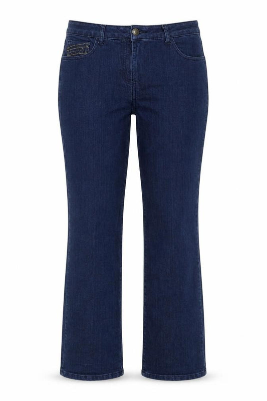 David Emanuel Women’s Blue Bootcut Stretch Jeans UK 14 Dark Wash