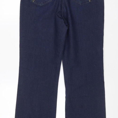 David Emanuel Women’s Blue Bootcut Stretch Jeans UK 14 Dark Wash