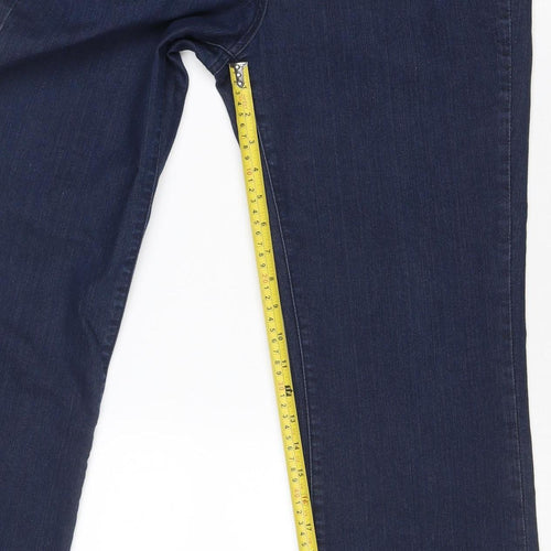 David Emanuel Women’s Blue Bootcut Stretch Jeans UK 14 Dark Wash