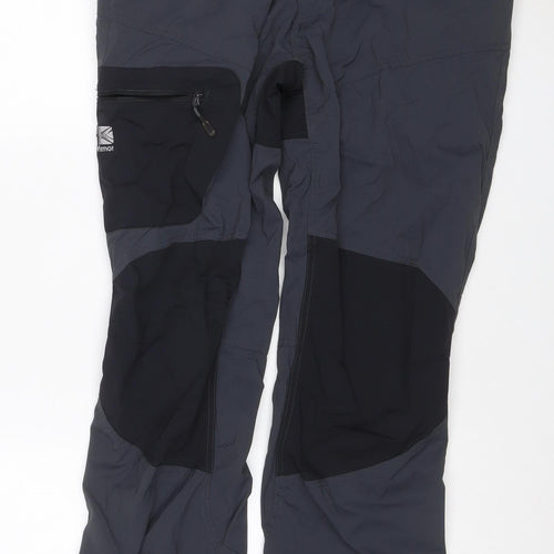 Karrimor Men's Blue XL Snow Ski Trousers Adjustable Waist Ankle Zip