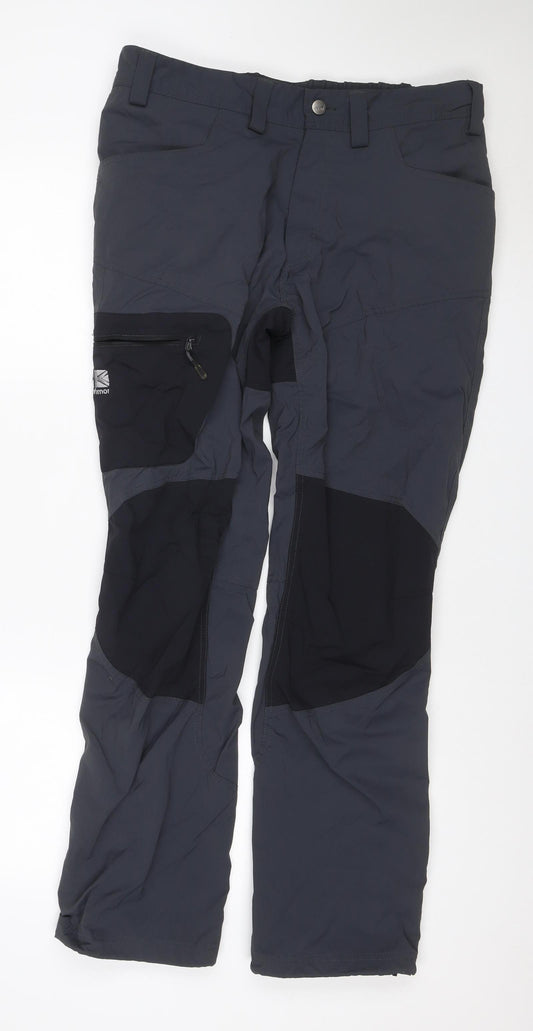 Karrimor Men's Blue XL Snow Ski Trousers Adjustable Waist Ankle Zip