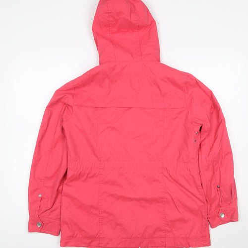 Maine New England Women’s Pink UK 14 Hooded Rain Jacket