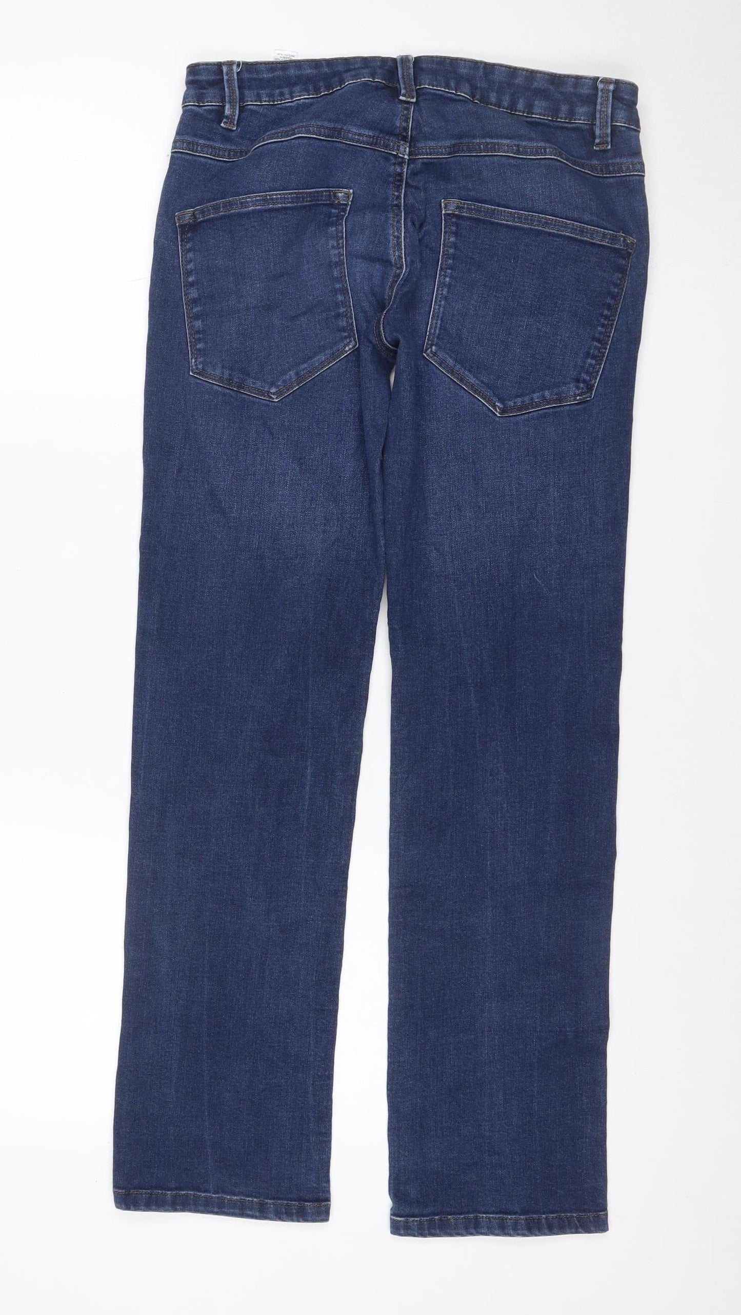 Dunnes Stores Women’s Blue UK 12 Straight Leg Stretch Jeans 30W 30L